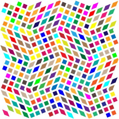 Mozaik olarak düzenlenmiş rastgele şekiller, tesselleme şablonu. Renkli, canlı Vektör tasarım elementi. Karışık, karışık, karışık konsept vektör çizimi