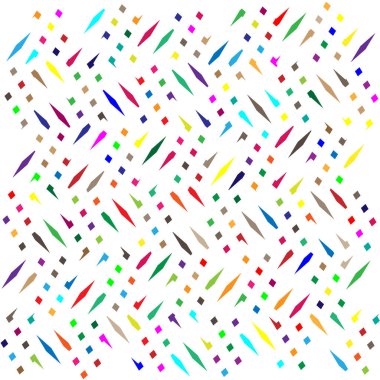 Mozaik olarak düzenlenmiş rastgele şekiller, tesselleme şablonu. Renkli, canlı Vektör tasarım elementi. Karışık, karışık, karışık konsept vektör çizimi