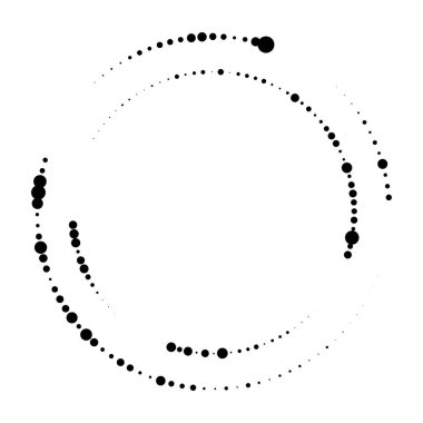 Daireler, noktalı, noktalar girdap elementi. Puantiyeli, benekli koklear ve volt tasarım elementi