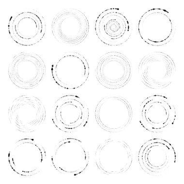 Daireler, noktalı, noktalar girdap elementi. Puantiyeli, benekli koklear ve volt tasarım elementi