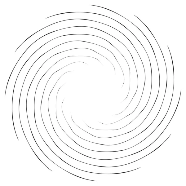 Радиальная Спираль Волнистыми Зигзагообразными Пересекающимися Линиями Векторная Иллюстрация — стоковый вектор