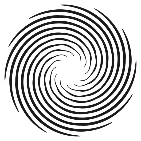 Espiral Radial Con Líneas Onduladas Zigzag Entrecruzadas Ilustración Vectorial — Archivo Imágenes Vectoriales