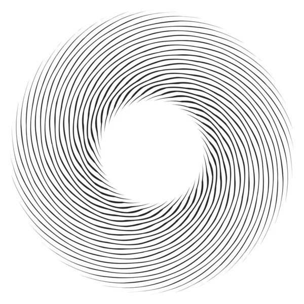 Радиальная Спираль Волнистыми Зигзагообразными Пересекающимися Линиями Векторная Иллюстрация — стоковый вектор
