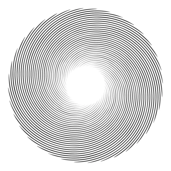 Radial Spiral Med Vågigt Sicksack Tvärgående Linjer Vektor Illustration — Stock vektor