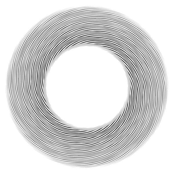 Dalgalı, zikzak çizgili, çapraz çizgili radyal spiral. vektör illüstrasyonu