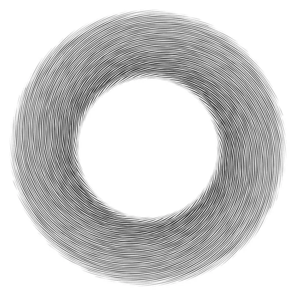 Radiale Spirale Mit Gewellten Zickzackigen Kreuz Und Quer Verlaufenden Linien — Stockvektor