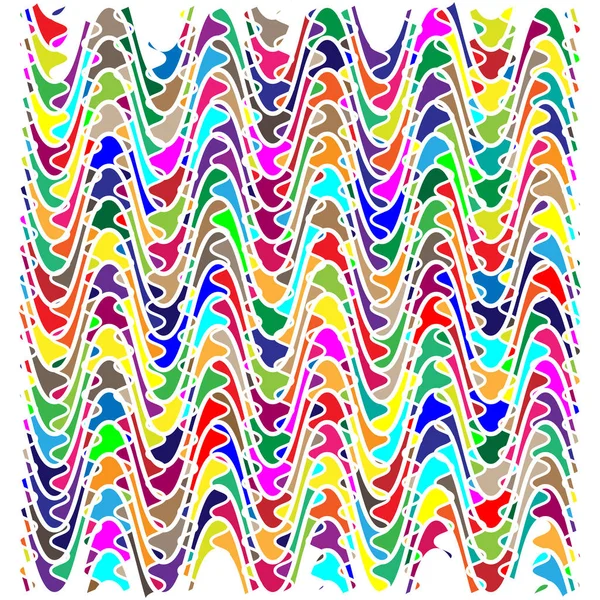 Náhodné Tvary Uspořádané Jako Mozaika Tesselační Vzor Barevný Pulzující Vektorový — Stockový vektor