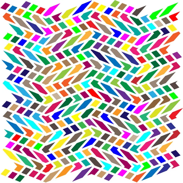 随机形状排列为镶嵌画 镶嵌图案 多彩的 充满活力的矢量设计元素 混乱的概念矢量图解 — 图库矢量图片