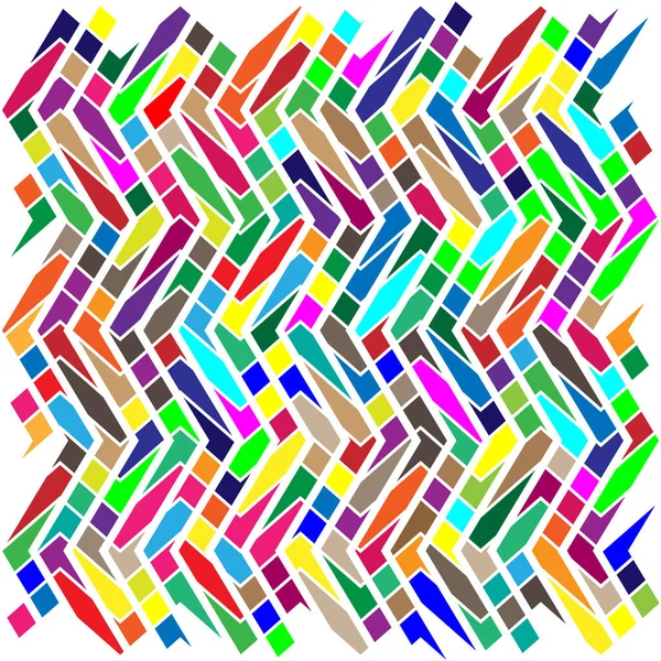 Random Shapes Arranged Mosaic Tessellating Pattern Colorful Vibrant Vector Design — Stock Vector