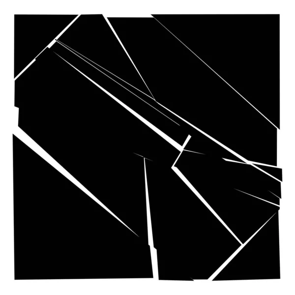 粉砕され 壊れた幾何学的正方形 爆発効果 壊れたガラスベクトル図 — ストックベクタ