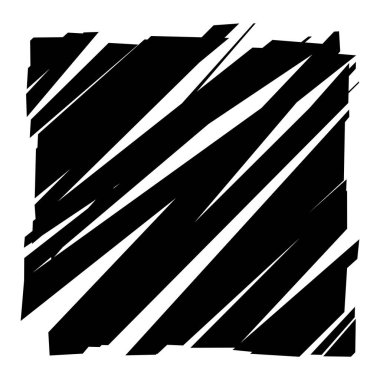 Parçalanmış, kırılmış, geometrik kare kırılmış. Patlama, patlama etkisi. Kırık cam vektör çizimi