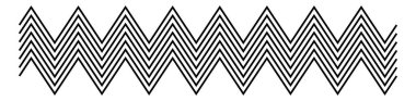 Zig-zag, çapraz tırtıklı çizgi elementi. Sivri, pürüzlü ve sivri çizgili.
