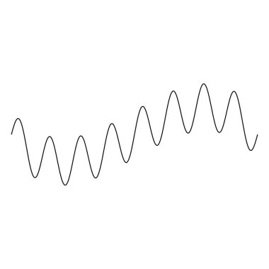Dalgalanma, dalgalanan çizgiler soyut tasarım öğesi. vektör illüstrasyonu