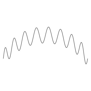 Dalgalanma, dalgalanan çizgiler soyut tasarım öğesi. vektör illüstrasyonu