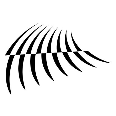 Dalgalanma, dalgalanan çizgiler soyut tasarım öğesi. vektör illüstrasyonu