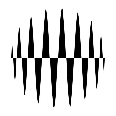 Dalgalanma, dalgalanan çizgiler soyut tasarım öğesi. vektör illüstrasyonu