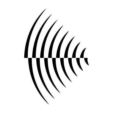 Dalgalanma, dalgalanan çizgiler soyut tasarım öğesi. vektör illüstrasyonu