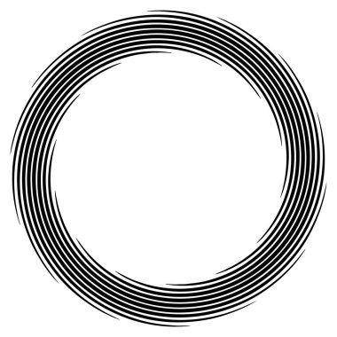 Spiral, girdap, girdap elemanı vektör illüstrasyonu. Koklear, sarmal ve volta