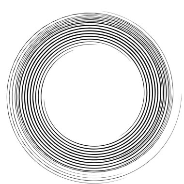 Spiral, girdap, girdap elemanı vektör illüstrasyonu. Koklear, sarmal ve volta