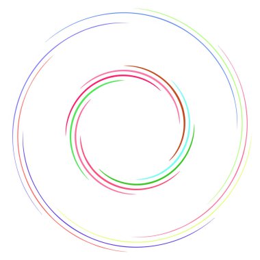 Spiral, girdap, girdap elemanı vektör illüstrasyonu. Koklear, sarmal ve volta