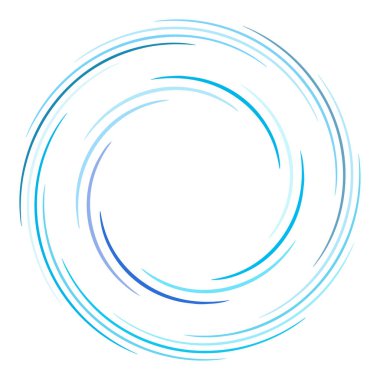 Spiral, girdap, girdap elemanı vektör illüstrasyonu. Koklear, sarmal ve volta