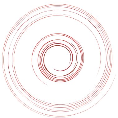 Spiral, girdap, girdap elemanı vektör illüstrasyonu. Koklear, sarmal ve volta