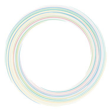 Spiral, girdap, girdap elemanı vektör illüstrasyonu. Koklear, sarmal ve volta