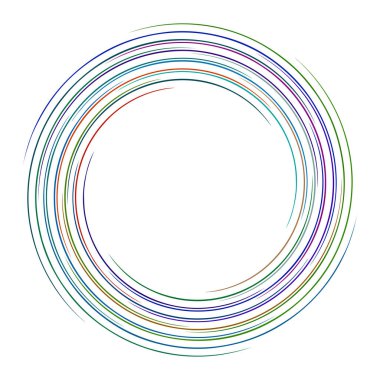 Spiral, girdap, girdap elemanı vektör illüstrasyonu. Koklear, sarmal ve volta