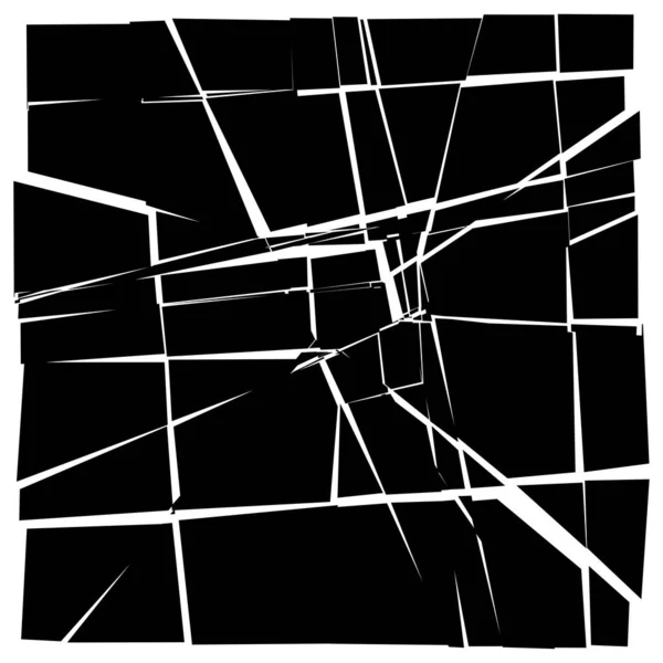 Fracassé Fracturé Carré Géométrique Cassé Éclatement Effet Explosion Illustration Vectorielle — Image vectorielle