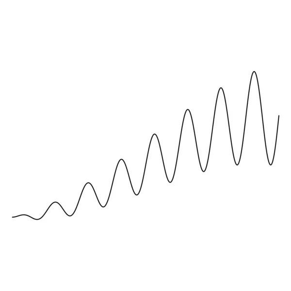 歪み波線抽象的なデザイン要素を振って ベクターイラスト — ストックベクタ