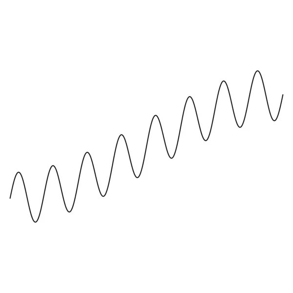 Παραμόρφωση Κυματιστή Κυματιστές Γραμμές Αφηρημένο Σχεδιαστικό Στοιχείο Εικονογράφηση Διανύσματος — Διανυσματικό Αρχείο