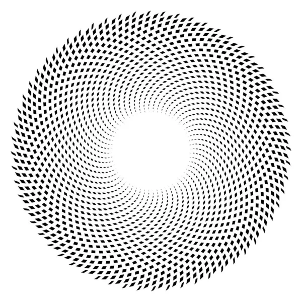 Spiraalvormig Effect Van Gestreepte Cirkelvormige Concentrische Radiale Lijnen Abstract Geometrisch — Stockvector