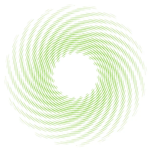 Effet Spiralé Des Lignes Circulaires Concentriques Radiales Pointillés Mandala Géométrique — Image vectorielle