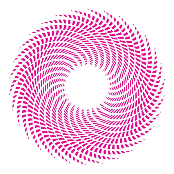Spiral Effekt Streckade Cirkulära Koncentriska Och Radiella Linjer Abstrakt Geometrisk — Stock vektor