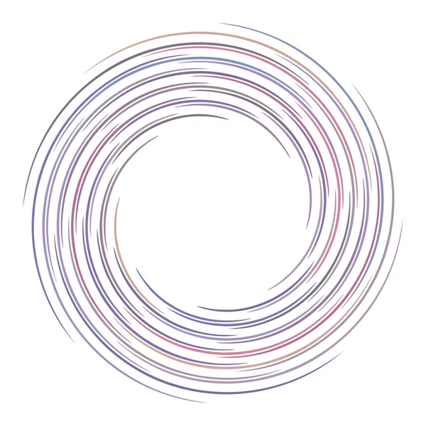 螺旋形 螺旋形 涡旋池元素矢量图解 螺旋体和叶柄 — 图库矢量图片
