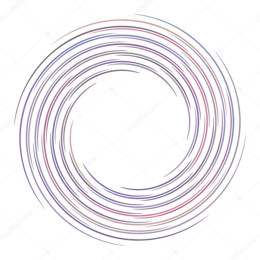 Spiral, twirl, whirlpool element vector illustration. Cochlear, helix, and volute