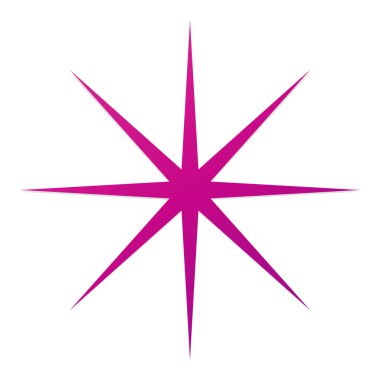 Yıldız patlaması, güneş patlaması şekli. Soyut parıltı, ışıltı, ışıltı şekli, element. Radikal, ışıl ışıl klip- art