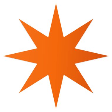 Yıldız patlaması, güneş patlaması şekli. Soyut parıltı, ışıltı, ışıltı şekli, element. Radikal, ışıl ışıl klip- art