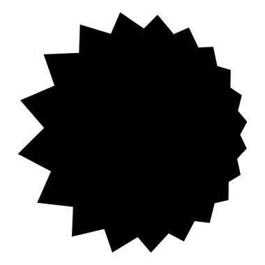 Yıldız patlaması, güneş patlaması şekli. Soyut, ışıltılı, ışıltılı şekil, element. Radikal, yayılan vektör çizimi 
