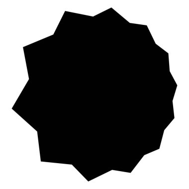 Yıldız patlaması, güneş patlaması şekli. Soyut, ışıltılı, ışıltılı şekil, element. Radikal, yayılan vektör çizimi 