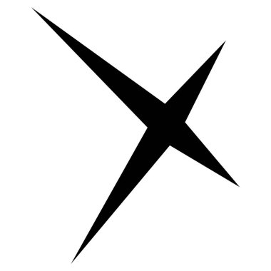 Yıldız patlaması, güneş patlaması şekli. Soyut, ışıltılı, ışıltılı şekil, element. Radikal, yayılan vektör çizimi 