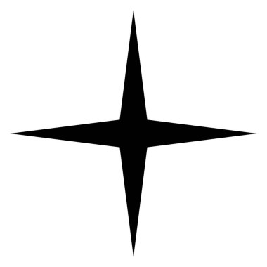 Yıldız patlaması, güneş patlaması şekli. Soyut parıltı, ışıltı, ışıltı şekli, element. Radikal, ışıl ışıl klip- art