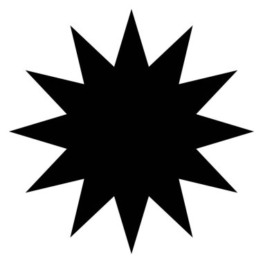 Yıldız patlaması, güneş patlaması şekli. Soyut parıltı, ışıltı, ışıltı şekli, element. Radikal, ışıl ışıl klip- art