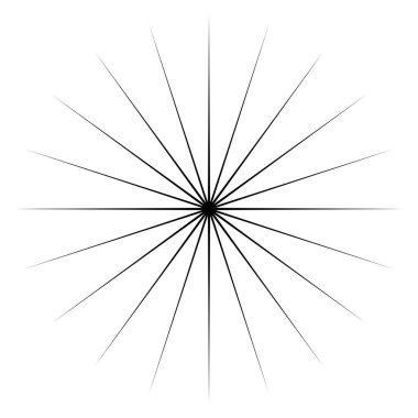 Yıldız patlaması, güneş patlaması şekli. Soyut parıltı, ışıltı, ışıltı şekli, element. Radikal, ışıl ışıl klip- art