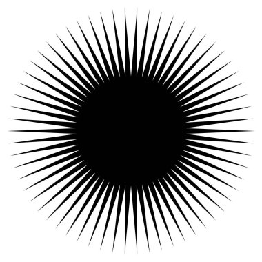 Yıldız patlaması, güneş patlaması şekli. Soyut parıltı, ışıltı, ışıltı şekli, element. Radikal, ışıl ışıl klip- art