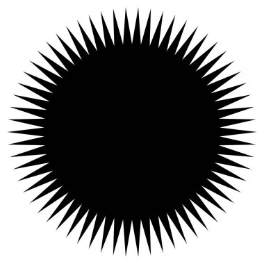 Yıldız patlaması, güneş patlaması şekli. Soyut parıltı, ışıltı, ışıltı şekli, element. Radikal, ışıl ışıl klip- art