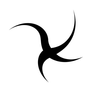 Dön, dön, sarmal şekil, element. Döndürme ve döndürme efektli motif