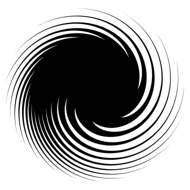 Dön, dön, sarmal şekil, element. Döndürme ve döndürme efektli motif