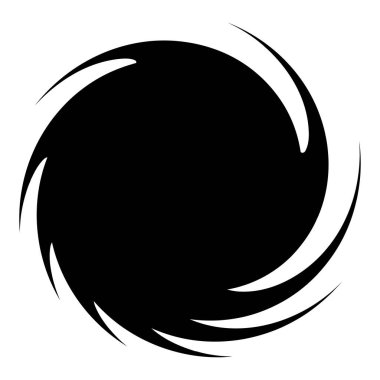 Dön, dön, sarmal şekil, element. Döndürme ve döndürme efektli motif