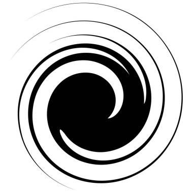 Dön, dön, sarmal şekil, element. Döndürme ve döndürme efektli motif